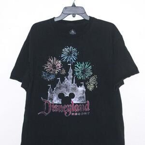 Disneyland Resort Parks Sparkly Fireworks castle TShirt Size XL.